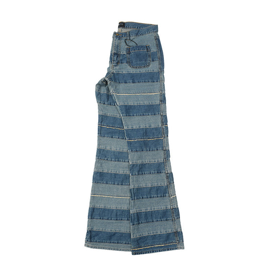 Damen Jeanshose mit modernem Streifenmuster und bequemer Passform R&B