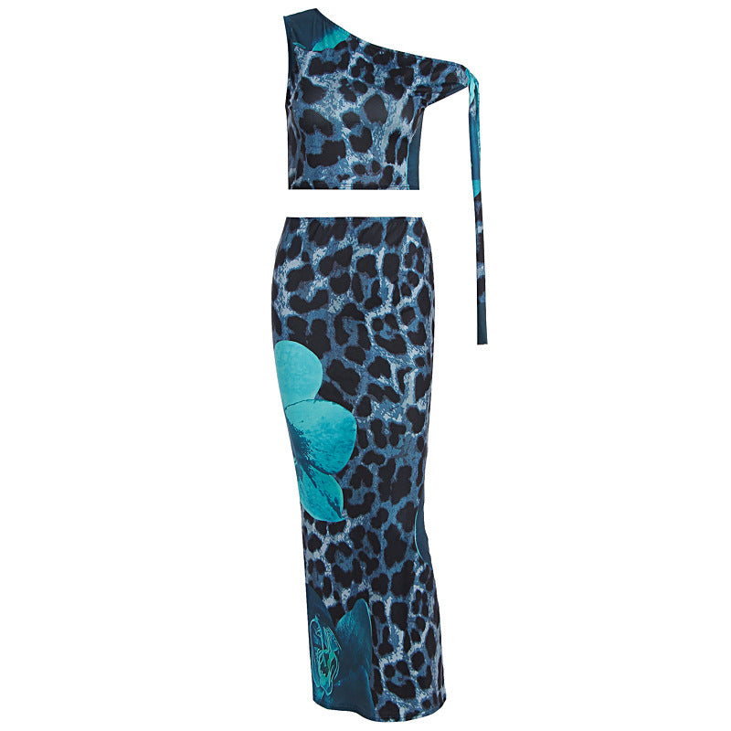 Damen Figurumspielendes Maxikleid mit asymmetrischem Schulterdesign und floralem Muster R&B