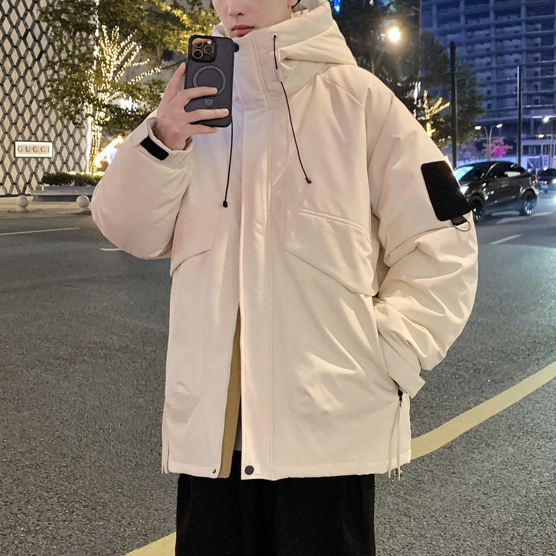 Herren isolierte Übergangsjacke mit vielseitigen Taschen und verstellbarem Kapuzensystem