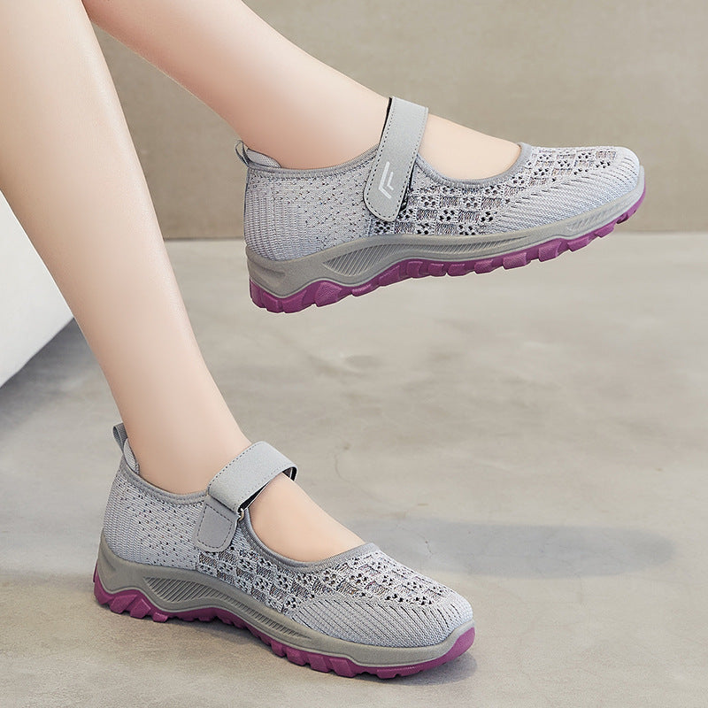 Damen Sportliche Freizeit-Schuhe mit praktischem Klettverschluss