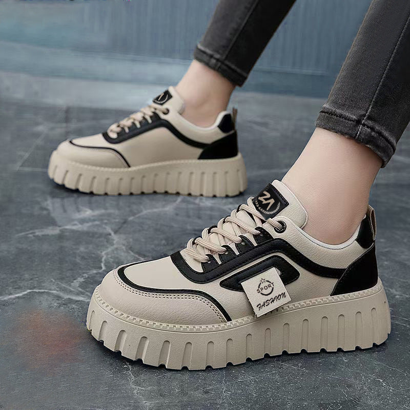 Damen Sportliche Plateau-Sneaker mit rutschfester Sohle und atmungsaktivem Obermaterial R&B