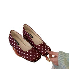 Damen Ballerinas mit polka Punkte Design und komfortablem Innenfutter R&B