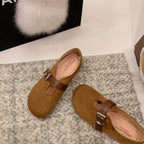 Damen elegante Mokassins mit modischer Schnallenverzierung R&B
