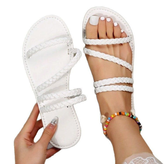 Damen Geflochtene Riemensandalen R&B