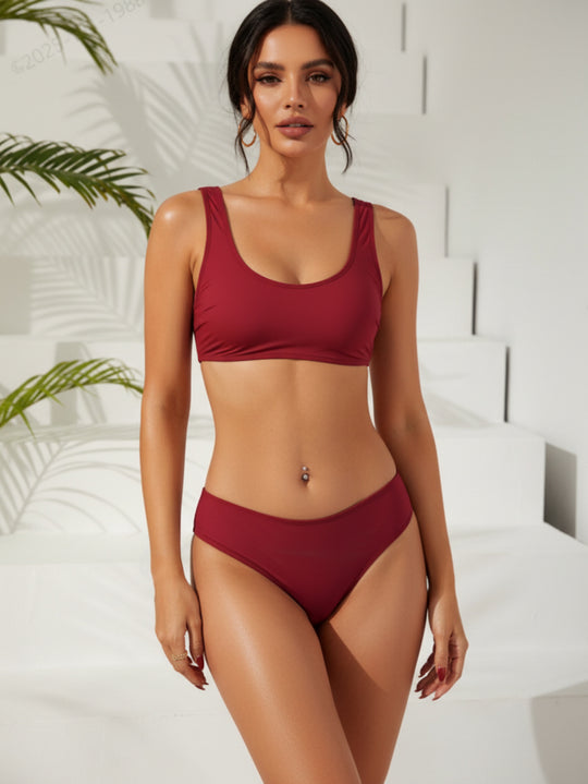 Damen Sportlicher Bikini mit körperbetontem Schnitt R&B
