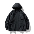 Herren technische Outdoor-Jacke mit multifunktionalen Taschen und verstellbarer Kapuze R&B