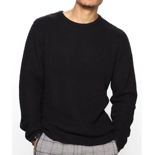 Herren Grobstrickpullover mit strukturiertem Muster und lässigem Schnitt R&B