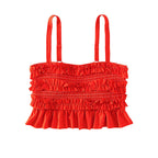 Damen Bikinihose mit voluminösen Rüschendetails R&B