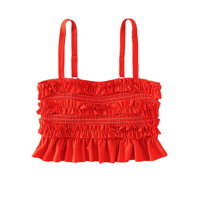 Damen Bikinihose mit voluminösen Rüschendetails R&B