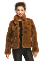 Damen Modische Daunenjacke mit hohem Kragen R&B