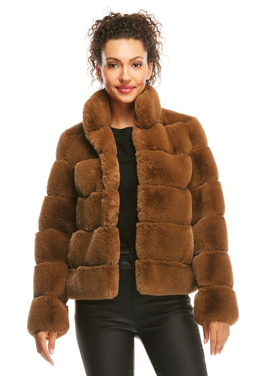 Damen Modische Daunenjacke mit hohem Kragen R&B