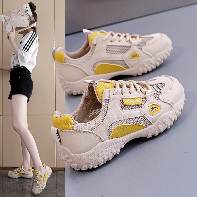 Damen Sportliche Freizeitsneaker mit atmungsaktiver Mesh-Oberfläche und robustem Profil R&B