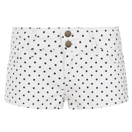 Damen Modische Shorts mit zeitgemäßem Punktedesign und hohem Bund R&B