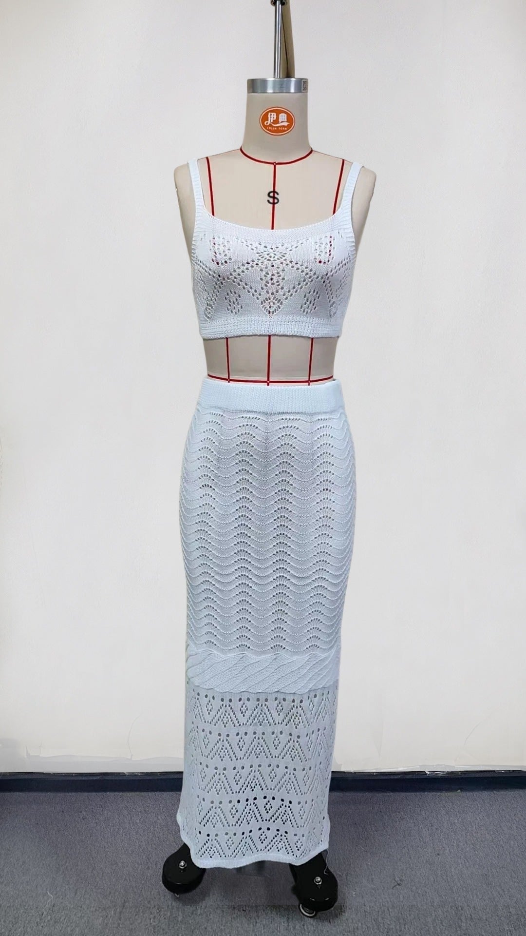 Damen Stricktop und Rock Set R&B