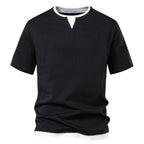 Herren Kurzarmshirt mit modernem Stehkragen R&B
