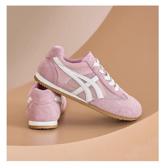 Damen Komfortable Sneaker mit atmungsaktivem Mesh und Wildlederoberfläche R&B