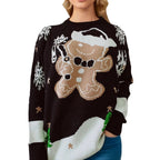 Damen Weihnachtspullover mit festlichem LR&Bkuchenmotivat R&B