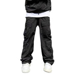 Herren funktionale Cargo-Hose mit vielseitigen Taschen und elastischem Bund Hedi-Mode