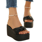 Damen Wedge-Sandaletten mit glamourösem Riemendesign und komfortablem Plateau R&B