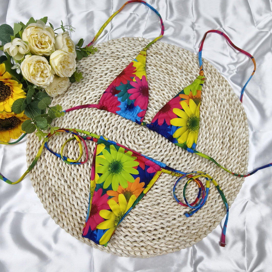 Damen Triangel-Bikini mit verstellbaren Bändern und elegantem minimalistischem Design R&B
