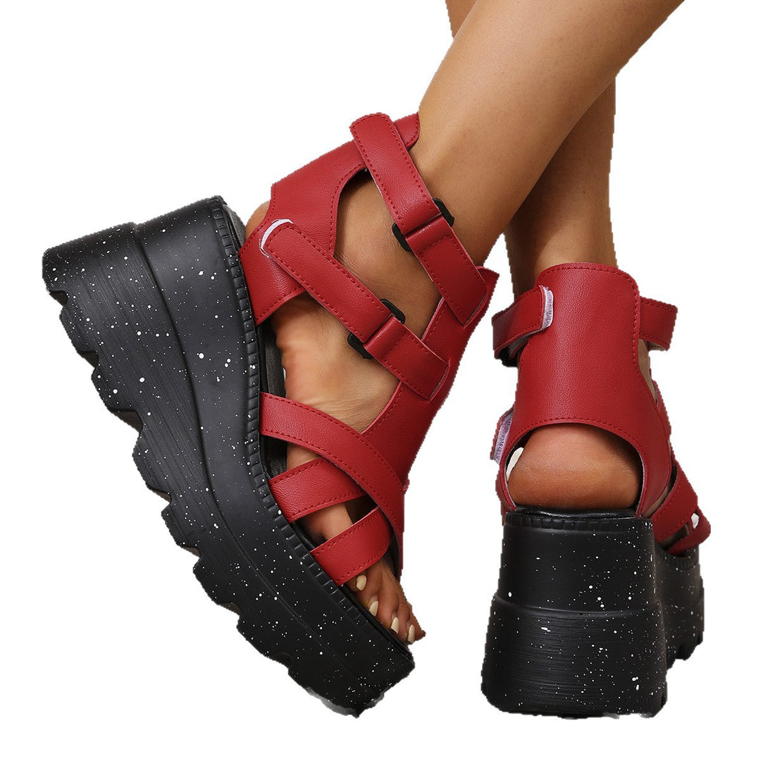 Damen Wedge-Sandalen mit verstellbaren Riemen und komfortablem Fußbett R&B