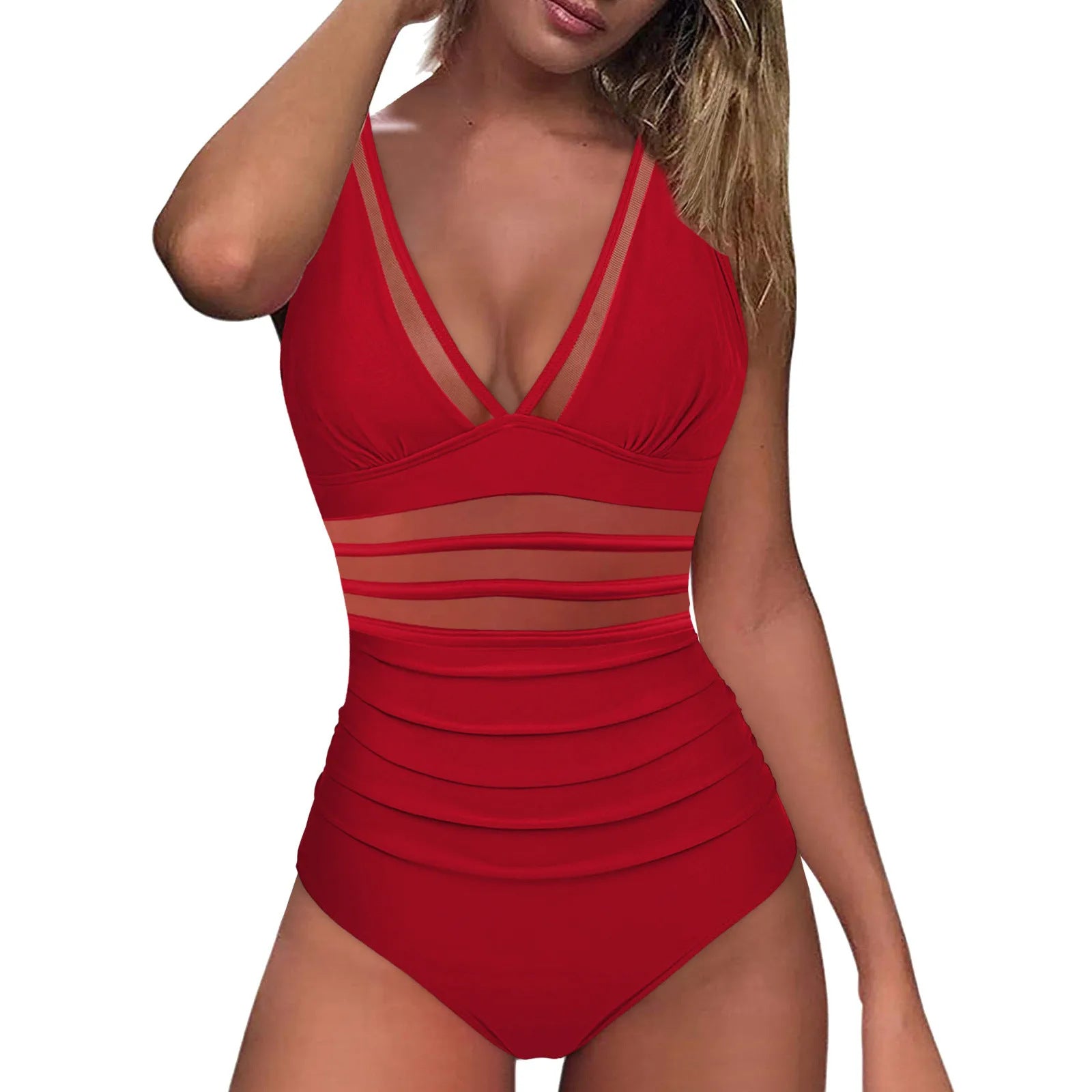 Damen eleganter Badeanzug mit verführerischen Cut-Out-Details R&B