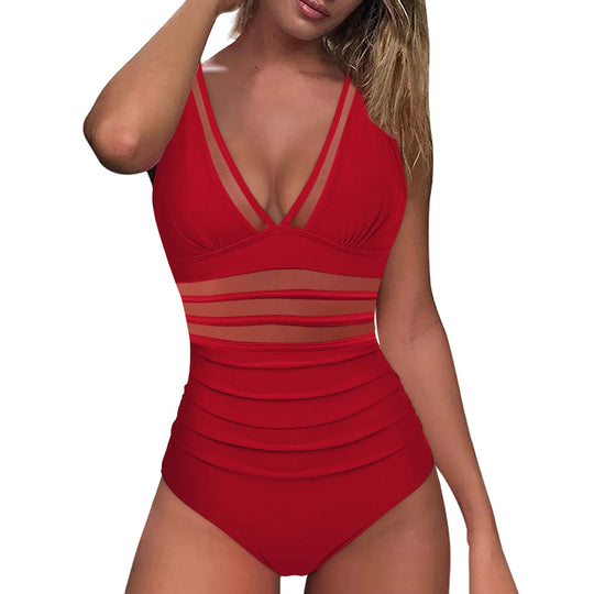 Damen eleganter Badeanzug mit verführerischen Cut-Out-Details R&B