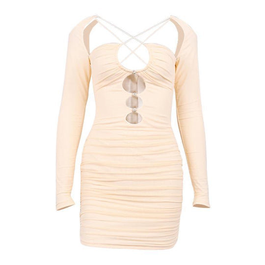 Damen Figurbetontes Minikleid mit Cut-Outs R&B
