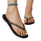 Damen Zehentrenner-Sandalen mit modischem Kettendetail R&B