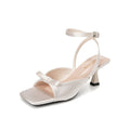 Damen elegante Sandalen mit modischem Schleifenakzent und modischem Stiletto