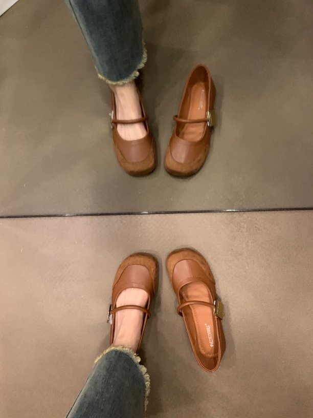 Damen elegante Mary Jane Ballerinas mit modischem Riemchen und bequemer Innenpolsterung R&B
