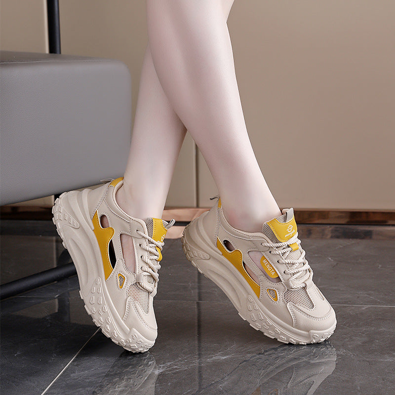 Damen Sportliche Sneaker mit atmungsaktivem Mesh-Obermaterial und flexibler Sohle R&B