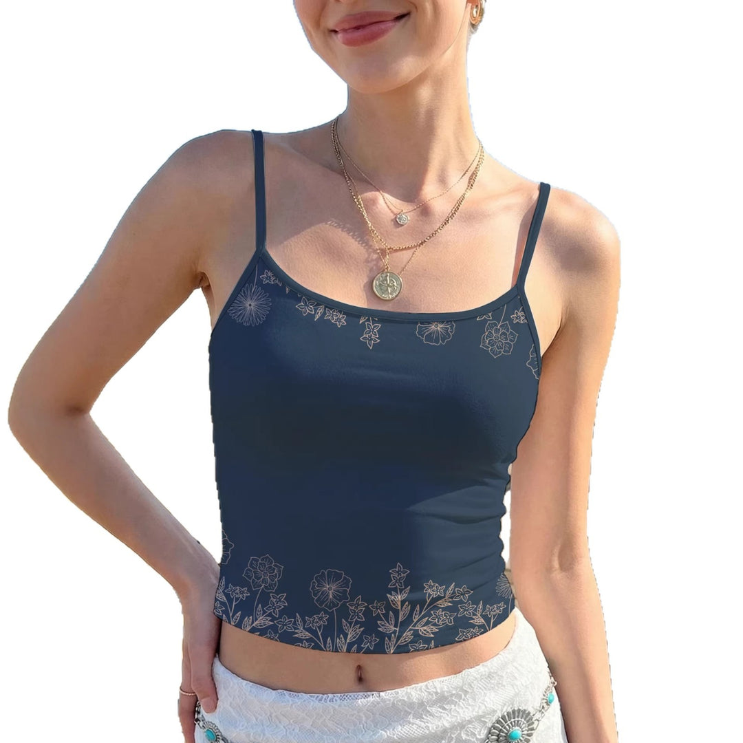 Damen Crop Top mit floralem Druck R&B