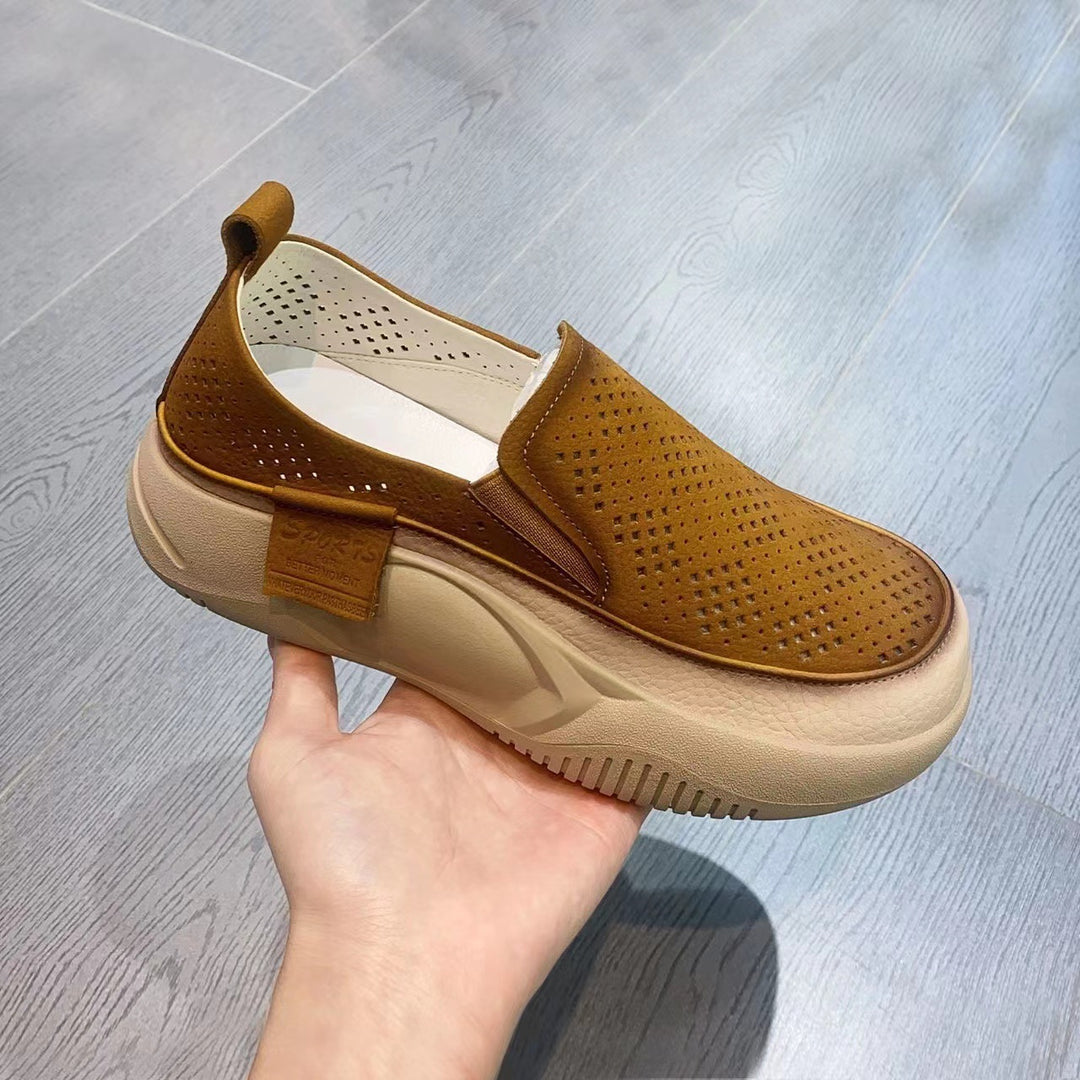 Damen Atmungsaktive Slip-On Sneakers mit modischem Lochdesign R&B