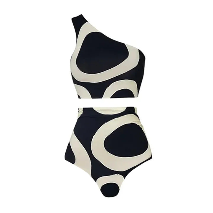 Damen Bikiniset mit asymmetrischem Oberteil und elegantem Wickelrock R&B