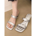 Damen elegante Plateau-Sandalen mit breiten Riemen und komfortablem Blockabsatz R&B