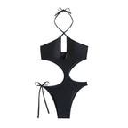 Damen Einteiler Badeanzug mit trendigem Cut-Out Design R&B