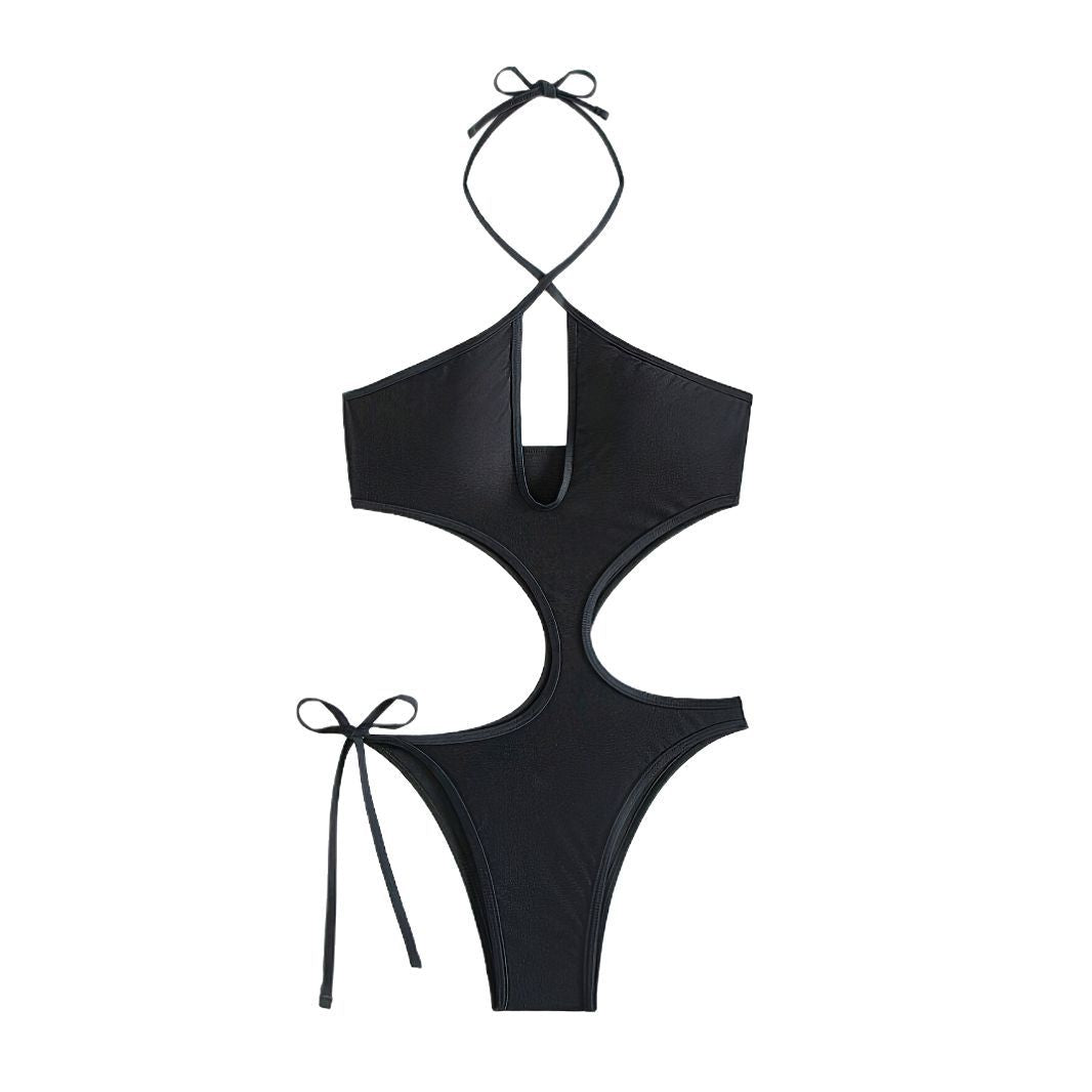 Damen Einteiler Badeanzug mit trendigem Cut-Out Design R&B
