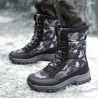 Damen Camouflage Winterstiefel mit isoliertem Futter und rutschfester Sohle