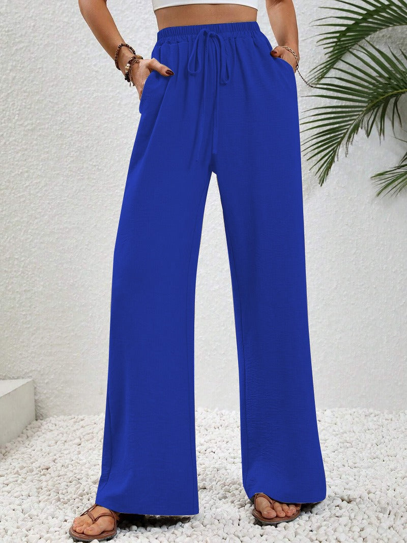 Damen Weite Sommerhose mit elastischem Bund und Taschen R&B