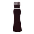 Damen Elegantes Zweiteiliges Abendkleid mit fransendem Oberteil und figurbetonter Silhouette R&B
