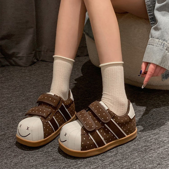 Damen Sneakers mit breiten Klettverschlüssen und lässigem Design R&B