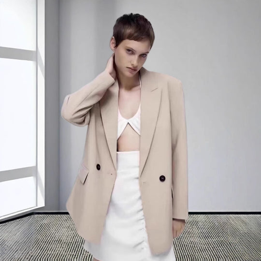 Damen Modischer und eleganter Oversized Blazer R&B