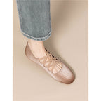 Damen flache Ballerinas mit elegantem Riemendesign R&B