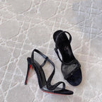 Damen elegante High Heel Sandalen mit funkelnder Strassverzierung R&B