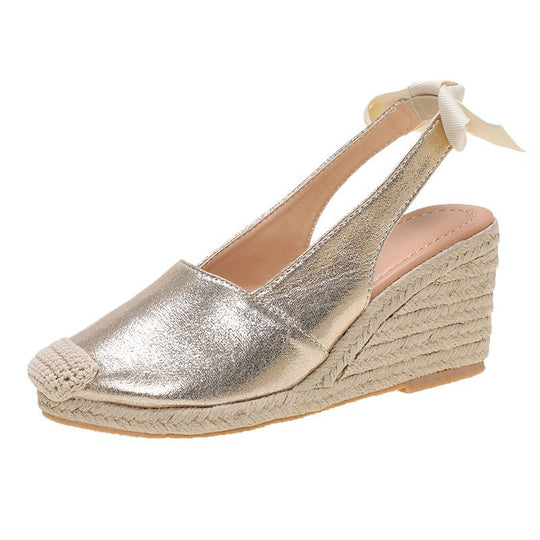 Damen Wedge-Sandaletten mit eleganter Schleifenapplikation R&B