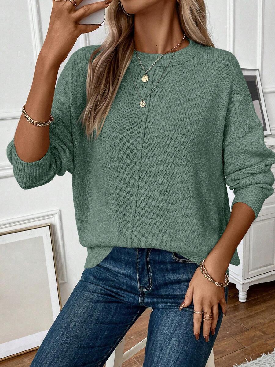 Damen lässiger Strickpullover R&B