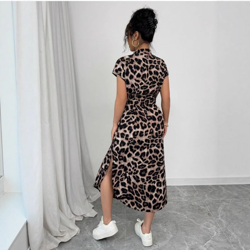 Damen Maxikleid mit Tiermuster R&B