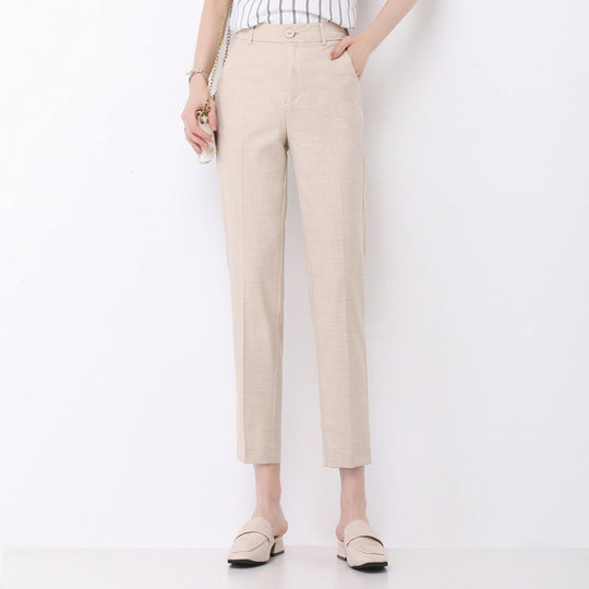 Damen elegante Stoffhose mit schmalem Schnitt