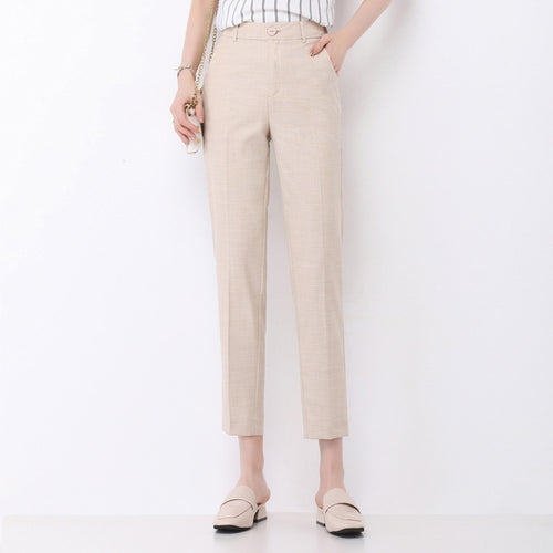 Damen elegante Stoffhose mit schmalem Schnitt